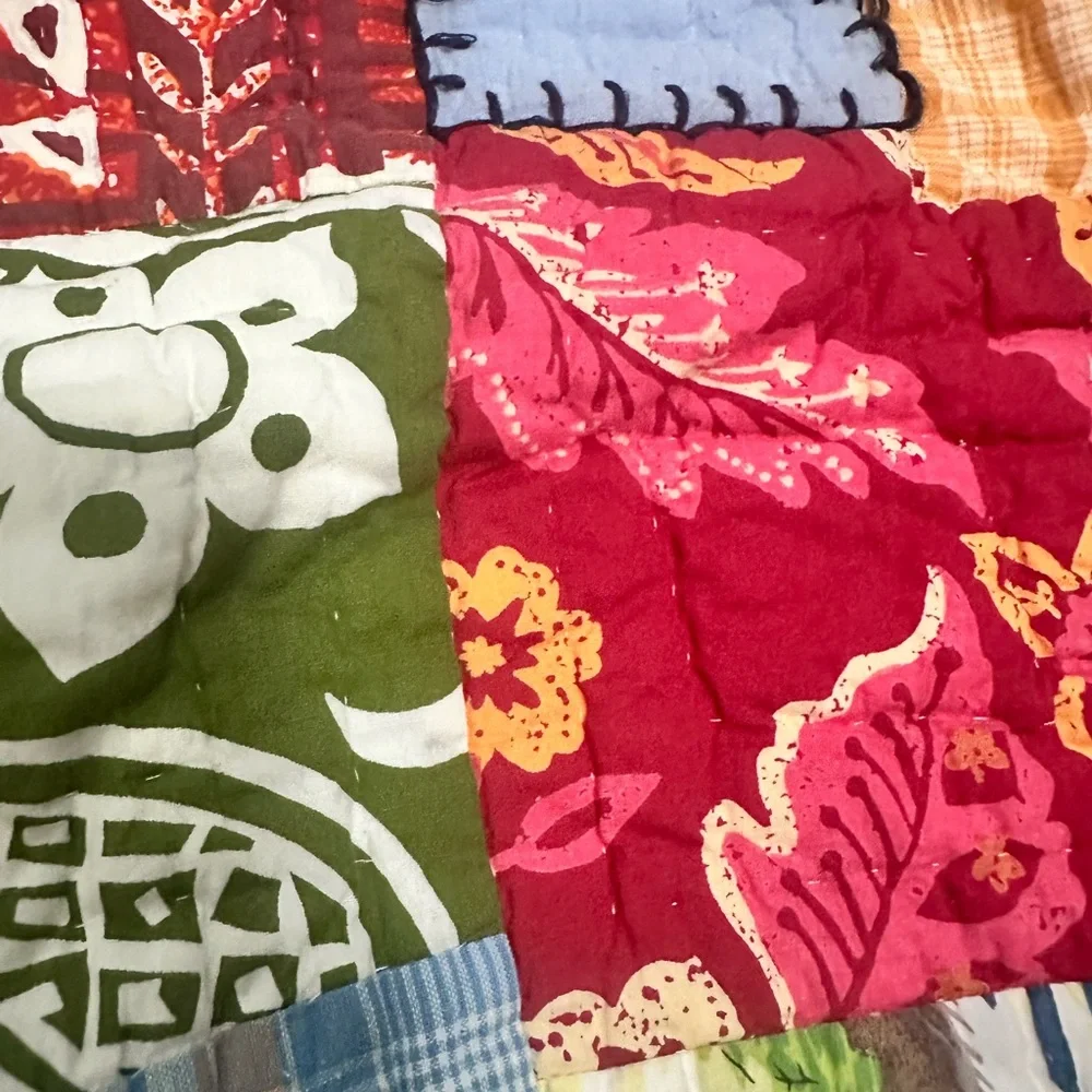 Pottery Barn Colorful Patchwork Pillow Set Set of 2